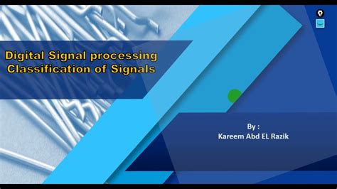 classification of signals in dsp.